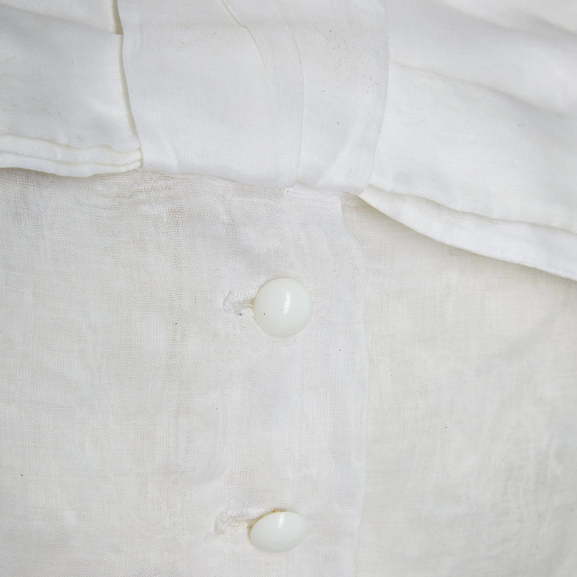 1950s Christian Dior White Cotton Blouse