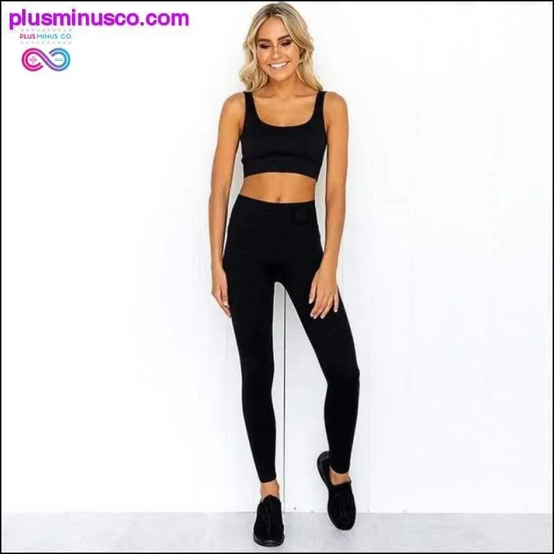 2 Piece Set Athletic Yoga Workout Clothes for Women at