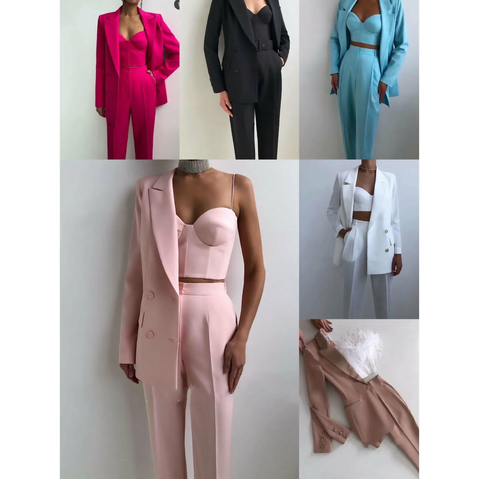 Certainly! Heres an optimized title for your e-commerce product with modifiers:

Stylish 3-Piece Womens Fashion Suit Set - Elegant Blazer, Tailored Pants, and Chic Vest