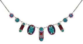 8685 Firefly Blue Zircon Mini La Dolce Vita Crystal Necklace