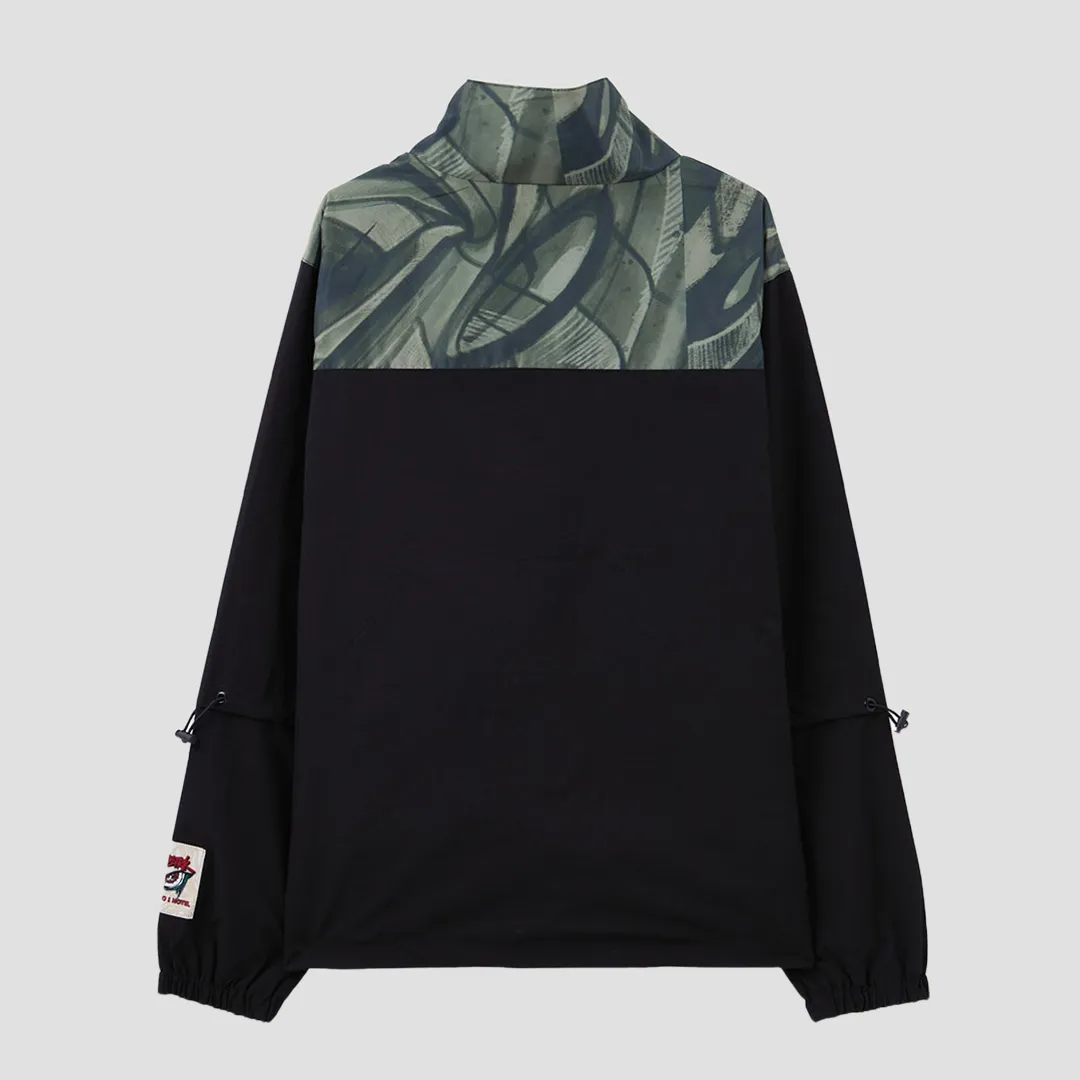 ABSTRK Glitch Windbreaker Black