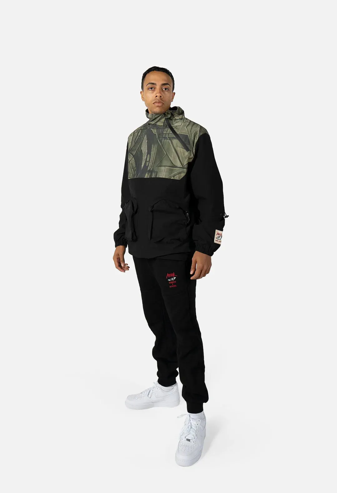 ABSTRK Glitch Windbreaker Black