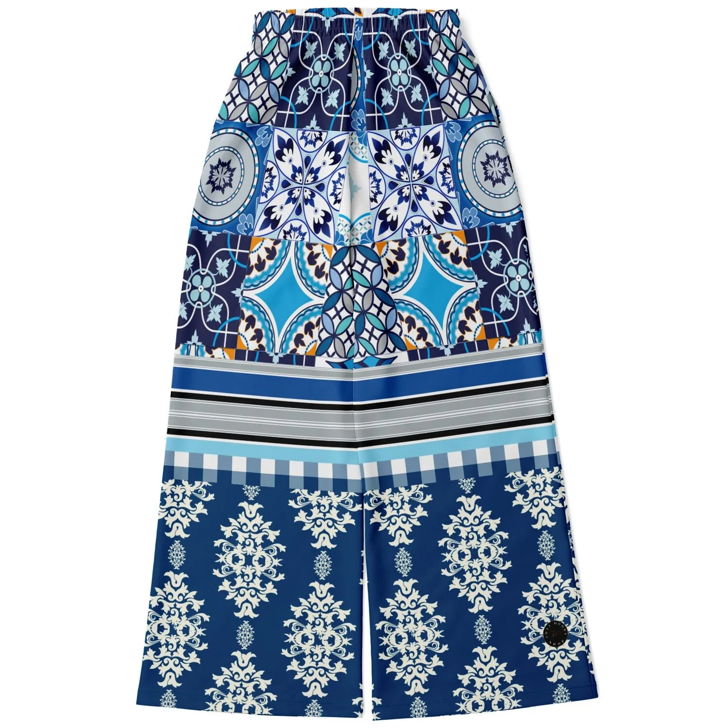 Agadir Moroccan Tile Eco-Poly Stretchy Phat Bellbottoms