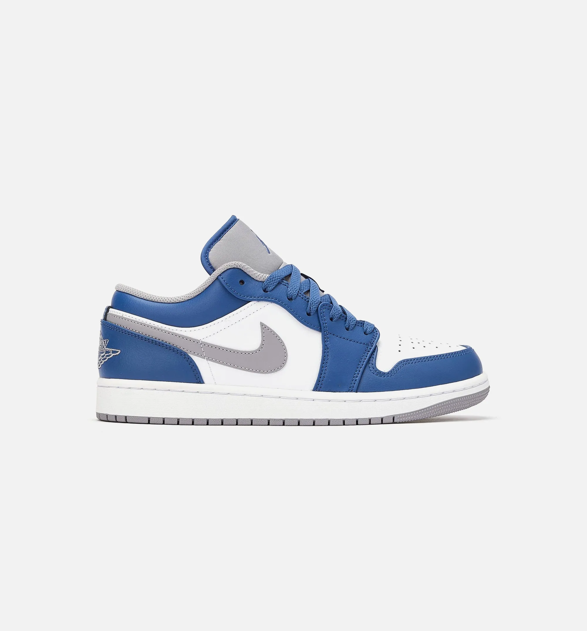 Air Jordan 1 Low True Blue Mens Lifestyle Shoe - White/Blue