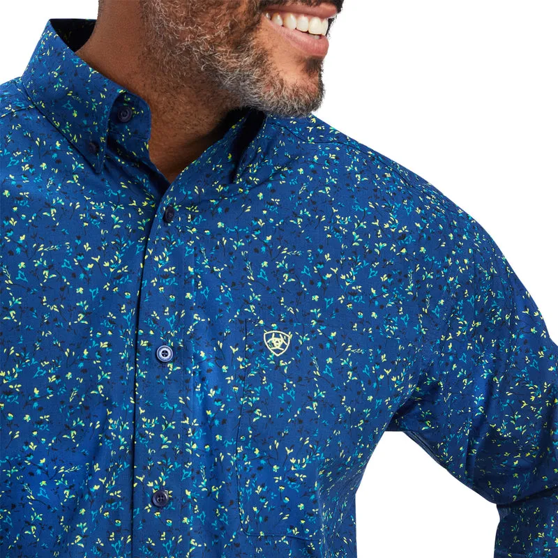 'Ariat' Men's Benji Classic Fit Button Down - Estate Blue