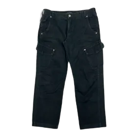 Armani Black Cargo Denim Pants 2000's