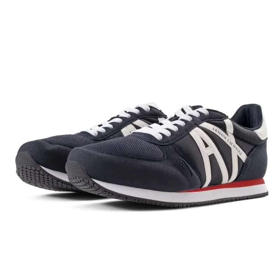 ARMANI EXCHANGE Logo Lace-Up XUX017 Sneakers - NVYRED