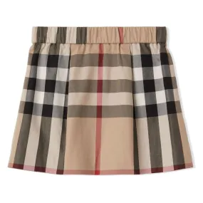 Beige Checkered Skirt