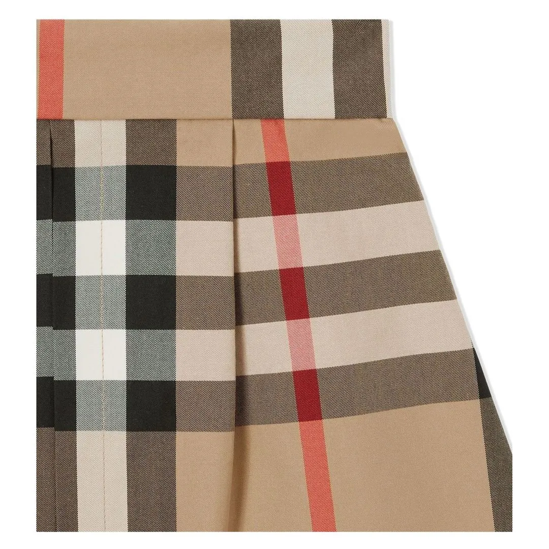 Beige Checkered Skirt