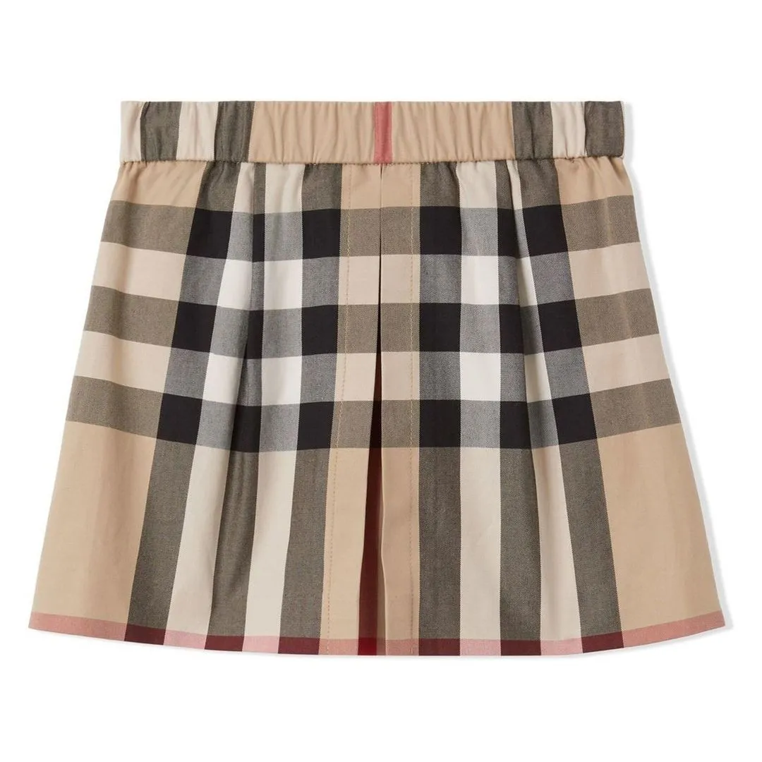 Beige Checkered Skirt