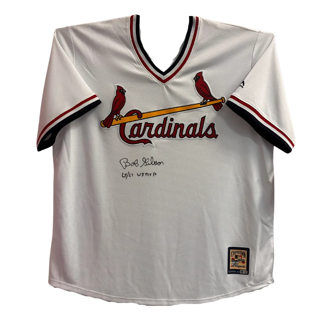 Bob Gibson St Louis Cardinals Autographed Cooperstown Collection Jersey w/ "WS MVP" Inscription - MLB & Fanatics COA