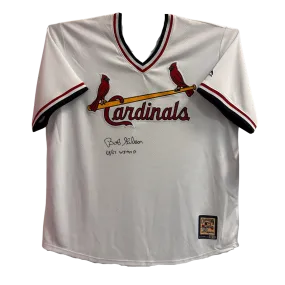 Bob Gibson St Louis Cardinals Autographed Cooperstown Collection Jersey w/ "WS MVP" Inscription - MLB & Fanatics COA