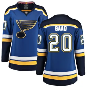 Brandon Saad St. Louis Blues Fanatics Branded Women's Home Breakaway Jersey - Blue