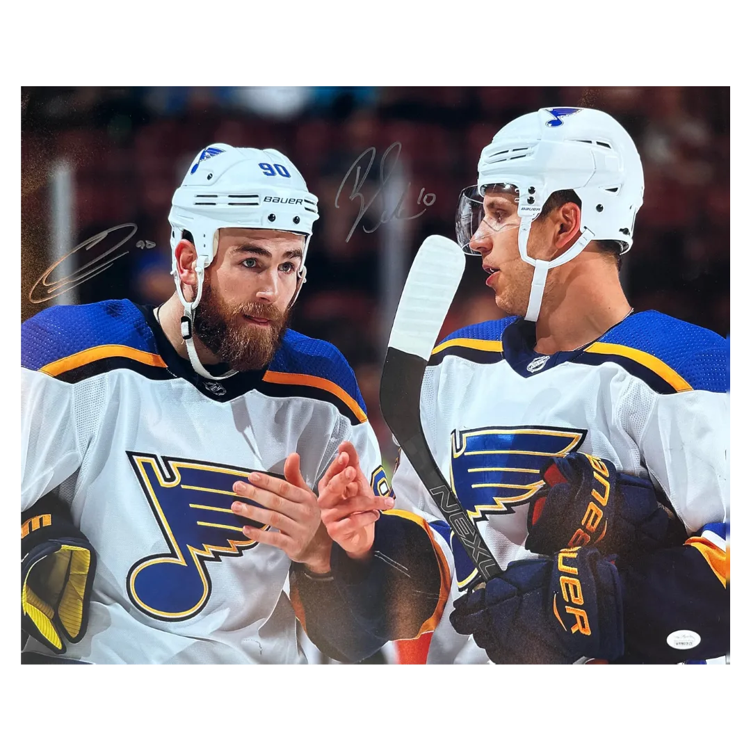 Brayden Schenn and Ryan O'Reilly St Louis Blues Dual Autographed 16X20 Photo - JSA COA