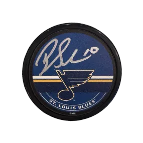 Brayden Schenn St Louis Blues Autographed Fan Cave Exclusive Signature Puck- JSA COA