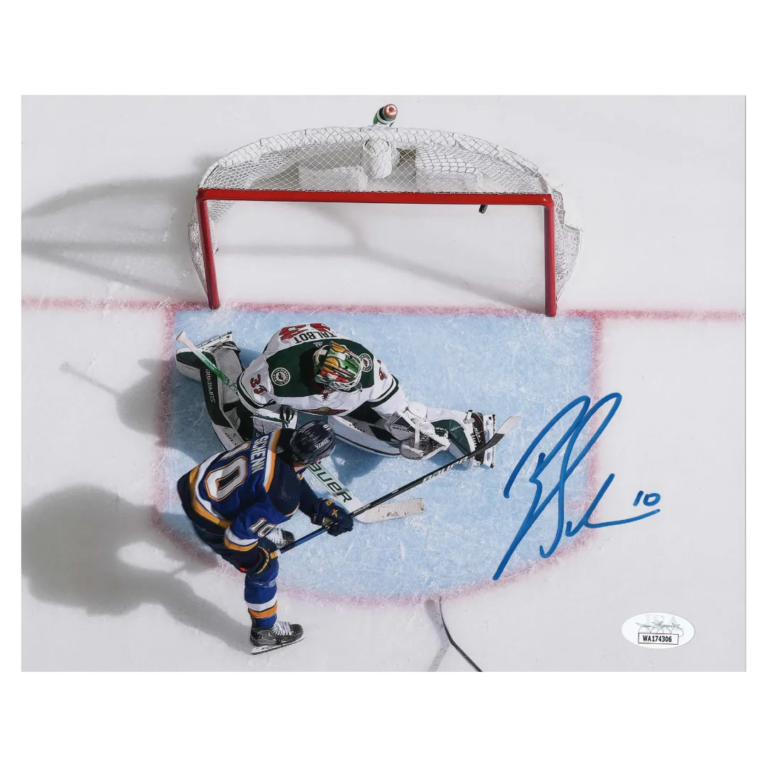 Brayden Schenn St Louis Blues Autographed Overhead Photo - JSA COA