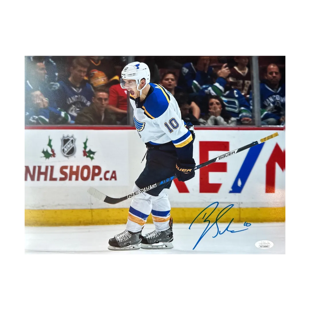 Brayden Schenn St Louis Blues Autographed Scream 11x14 Photo - JSA COA