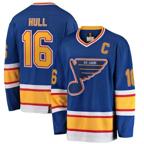 Brett Hull St Louis Blues Fanatics Branded Premier Breakaway Retired - Player Jersey - Blue