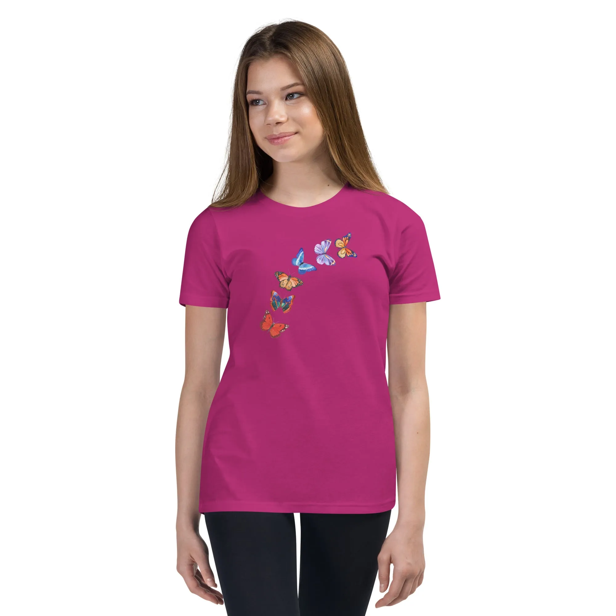 Butterflies in Flight Youth Short Sleeve T-Shirt (Several Colors Available)