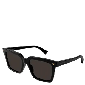 BV 1254S Acetate Square Sunglasses, Black