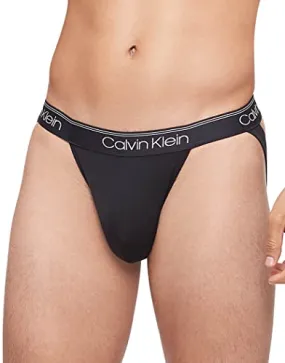 Calvin Klein Men's Micro Stretch 3-Pack Jock Strap, 3 Black, M