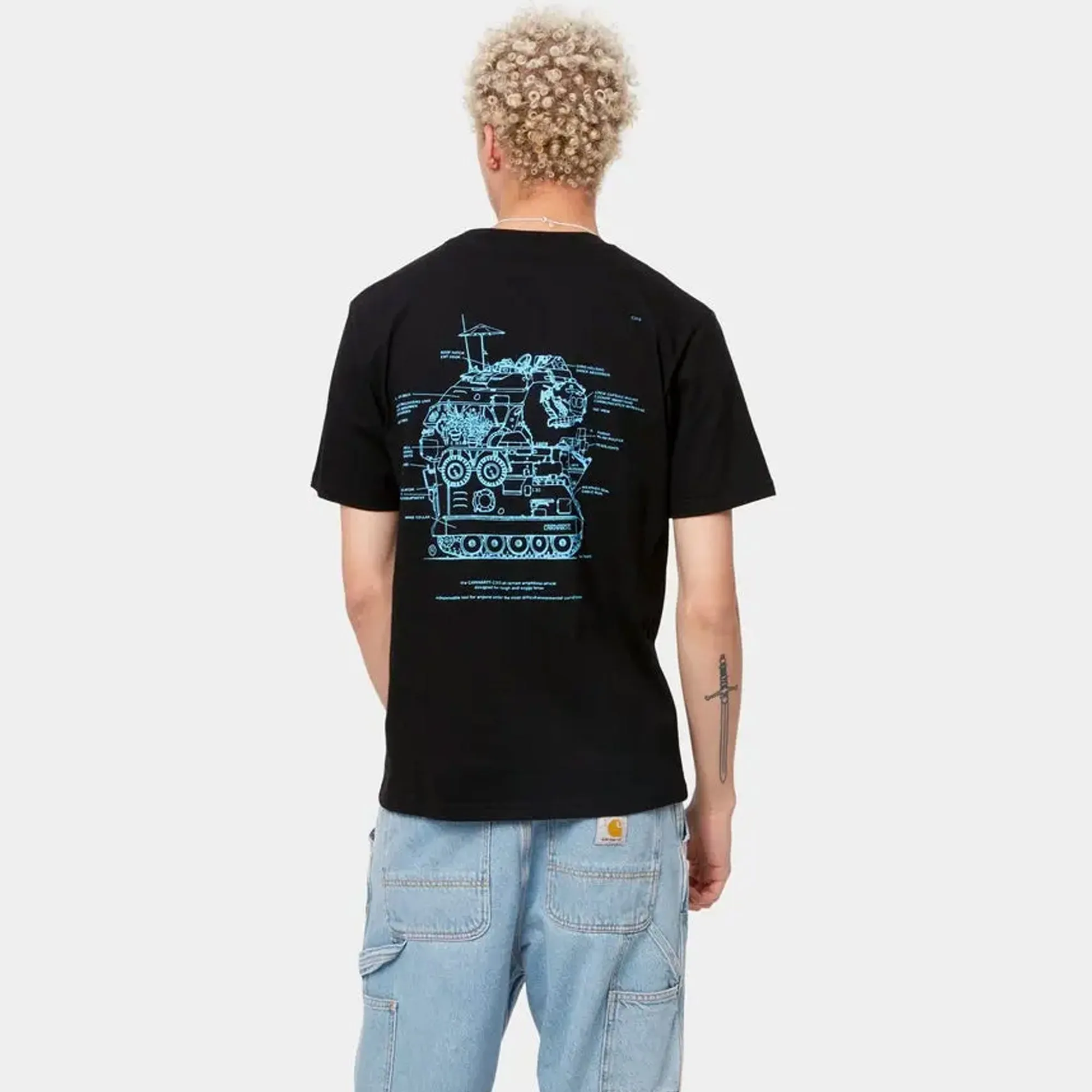 Carhartt WIP Mens Blueprint SS Tee Black