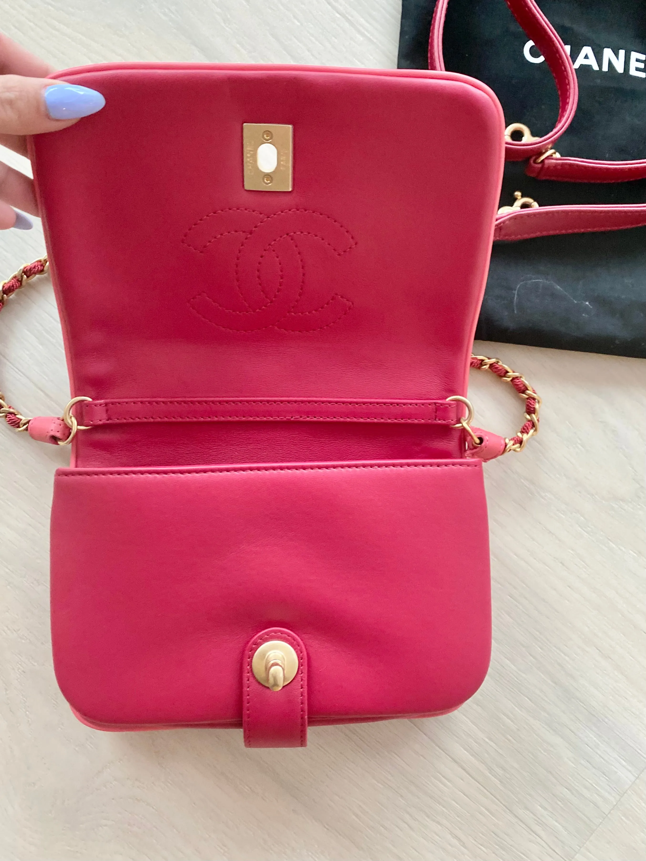 Chanel camellia flower velvet flap bag