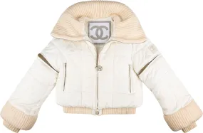 Chanel Fall 2000 Runway Convertible Logo Puffer Jacket - Limited Edition Designer Outerwear