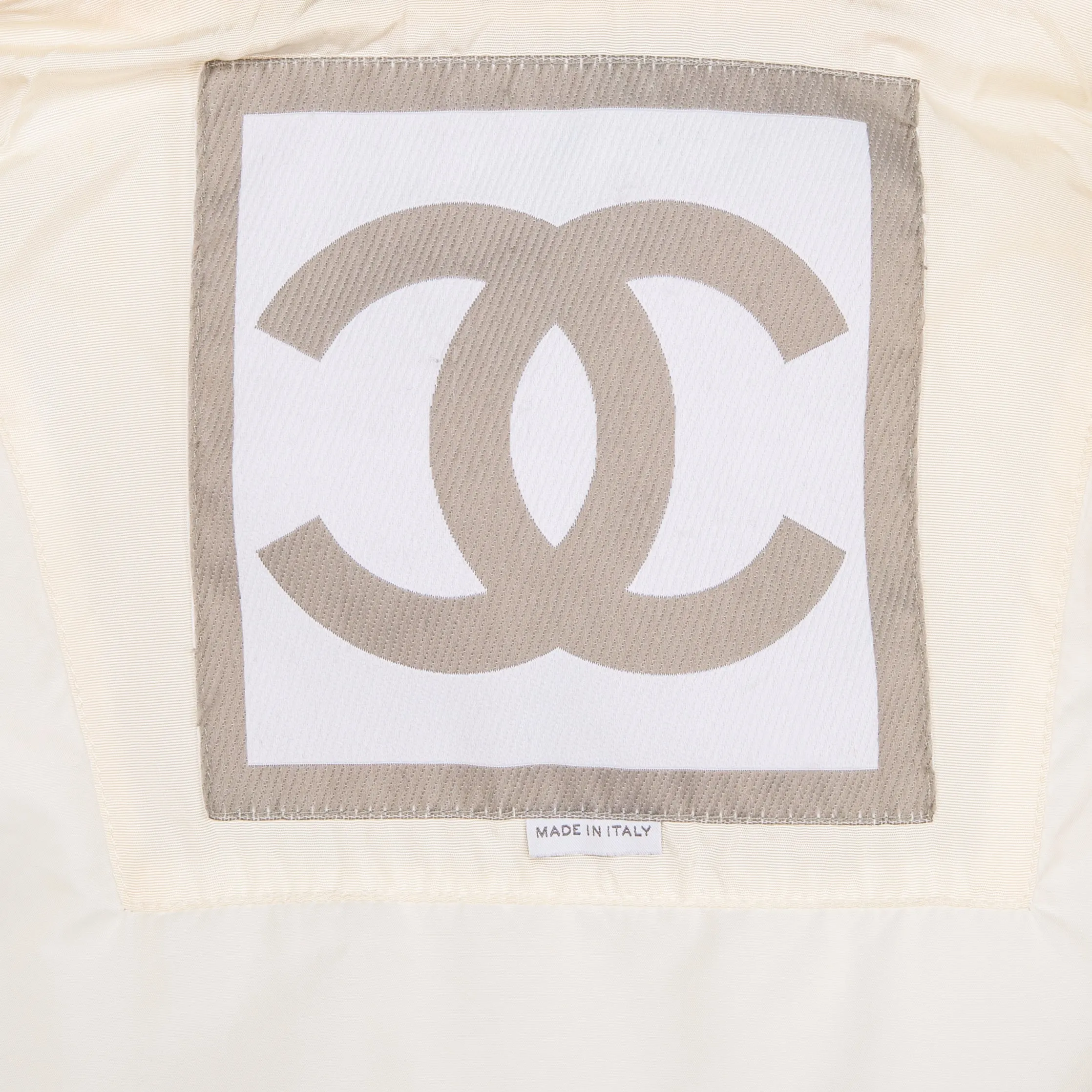 Chanel Fall 2000 Runway Convertible Logo Puffer Jacket