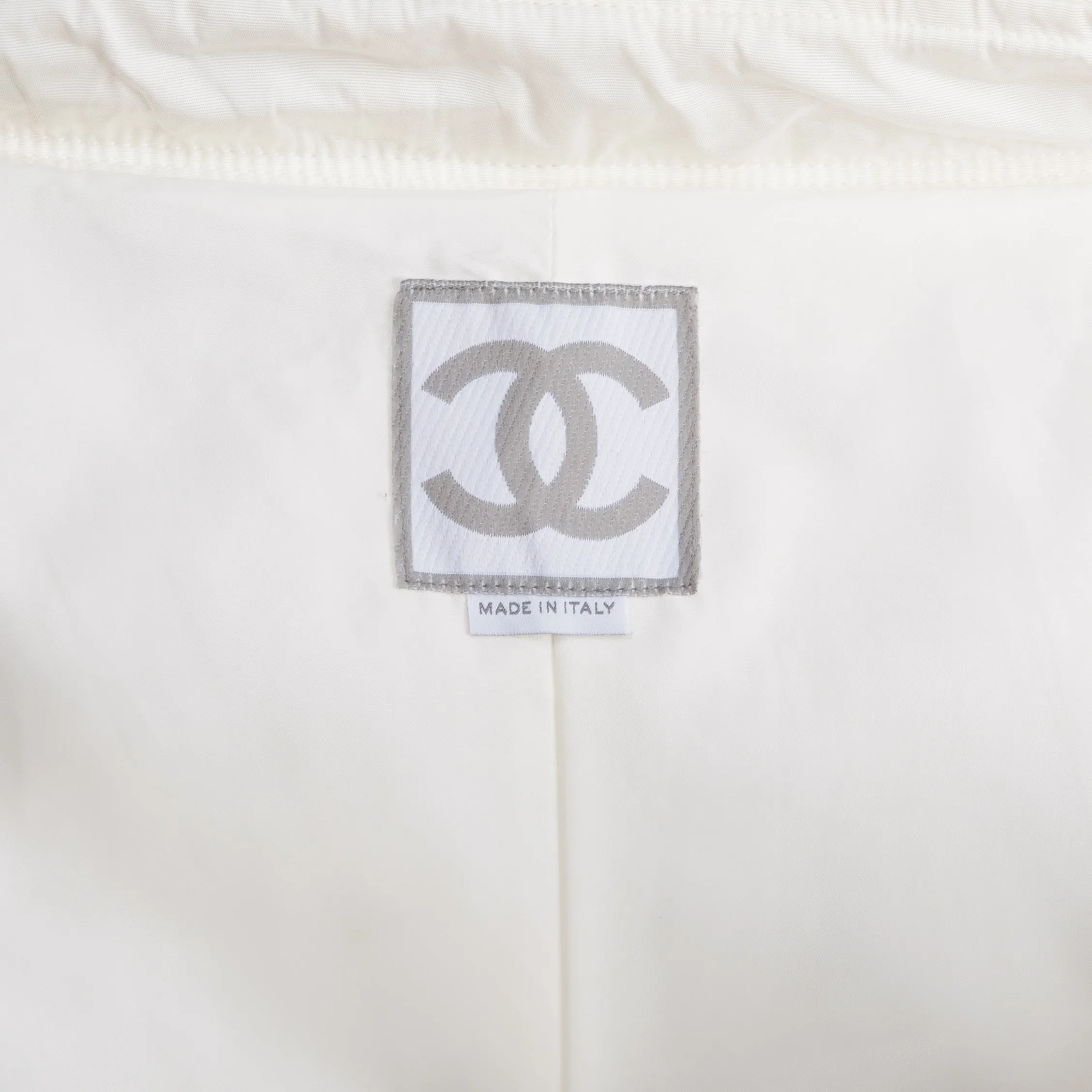 Chanel Fall 2000 Runway Convertible Logo Puffer Pants