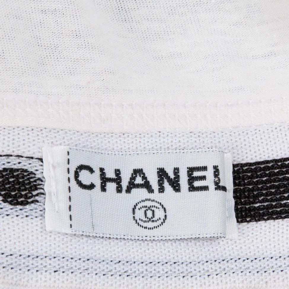 Chanel Logo Cropped Sports Bra Top