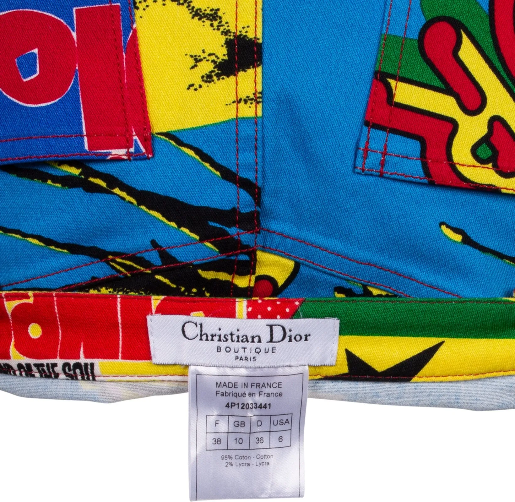 Christian Dior Multicolor Rasta Mania Skirt