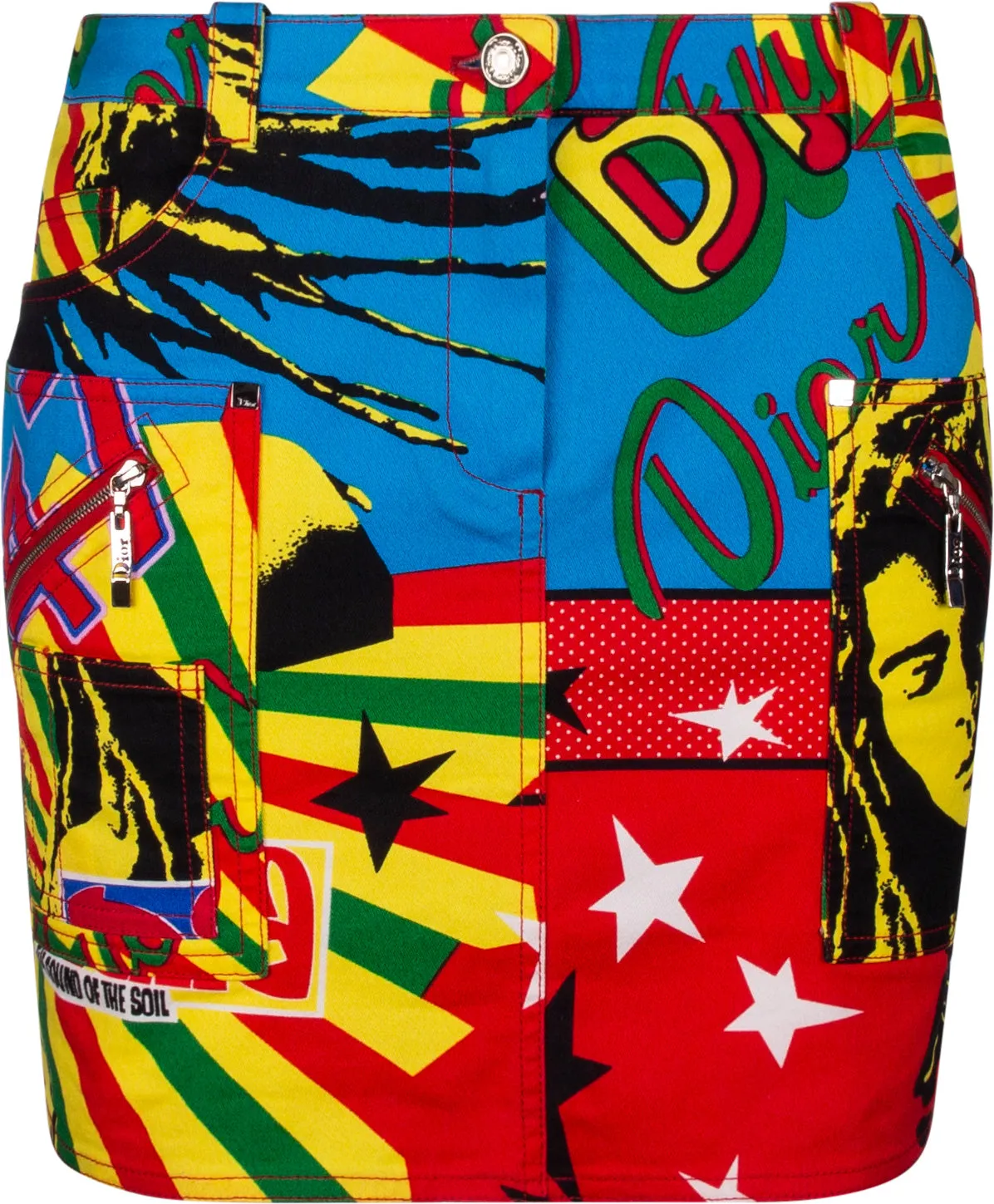 Christian Dior Multicolor Rasta Mania Skirt