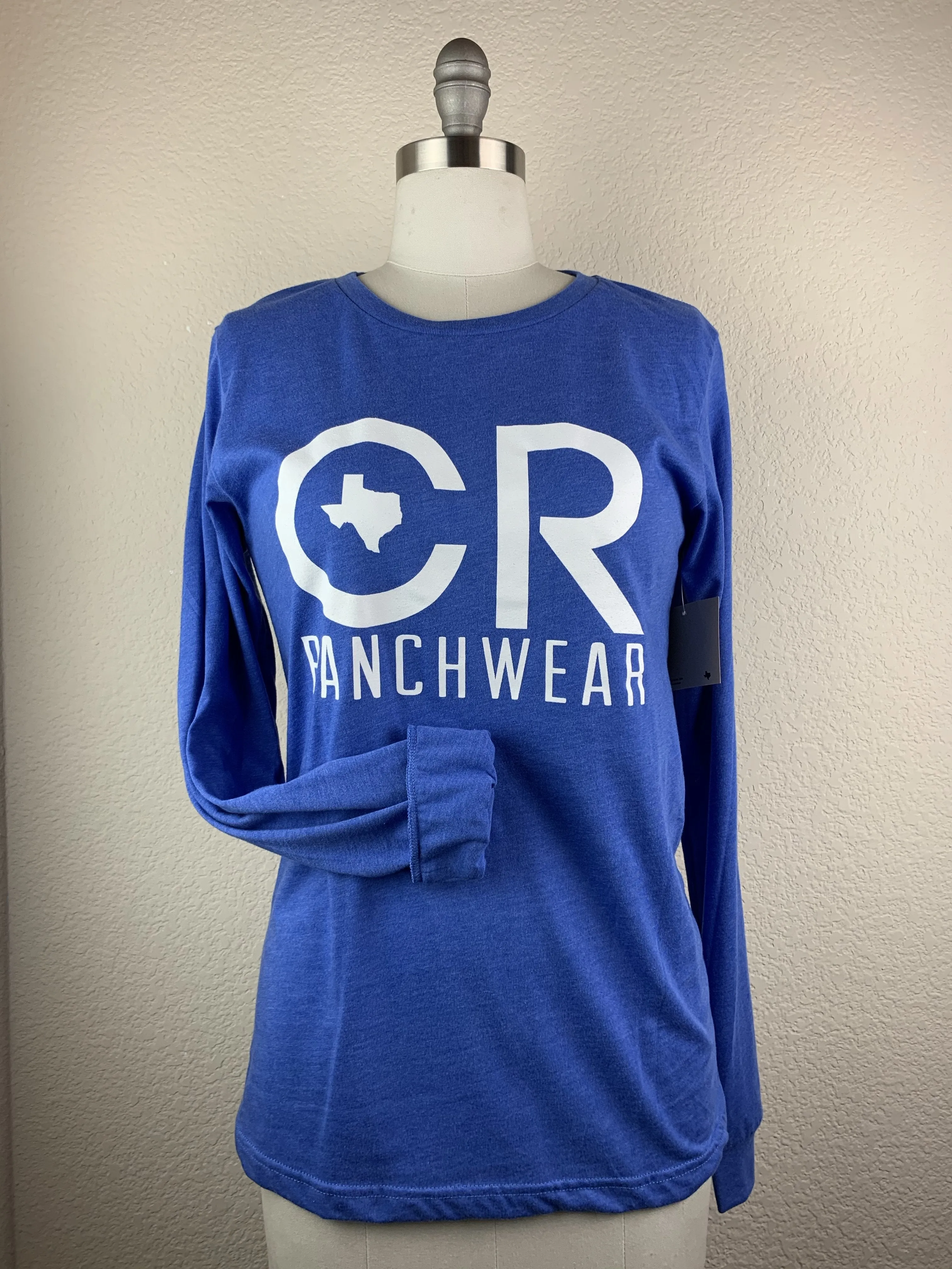 CR Heathered True Royal Long Sleeve Tee