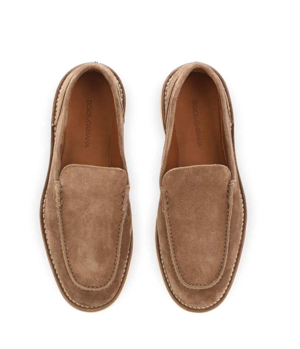 DG-PLAQUE SUEDE LOAFERS