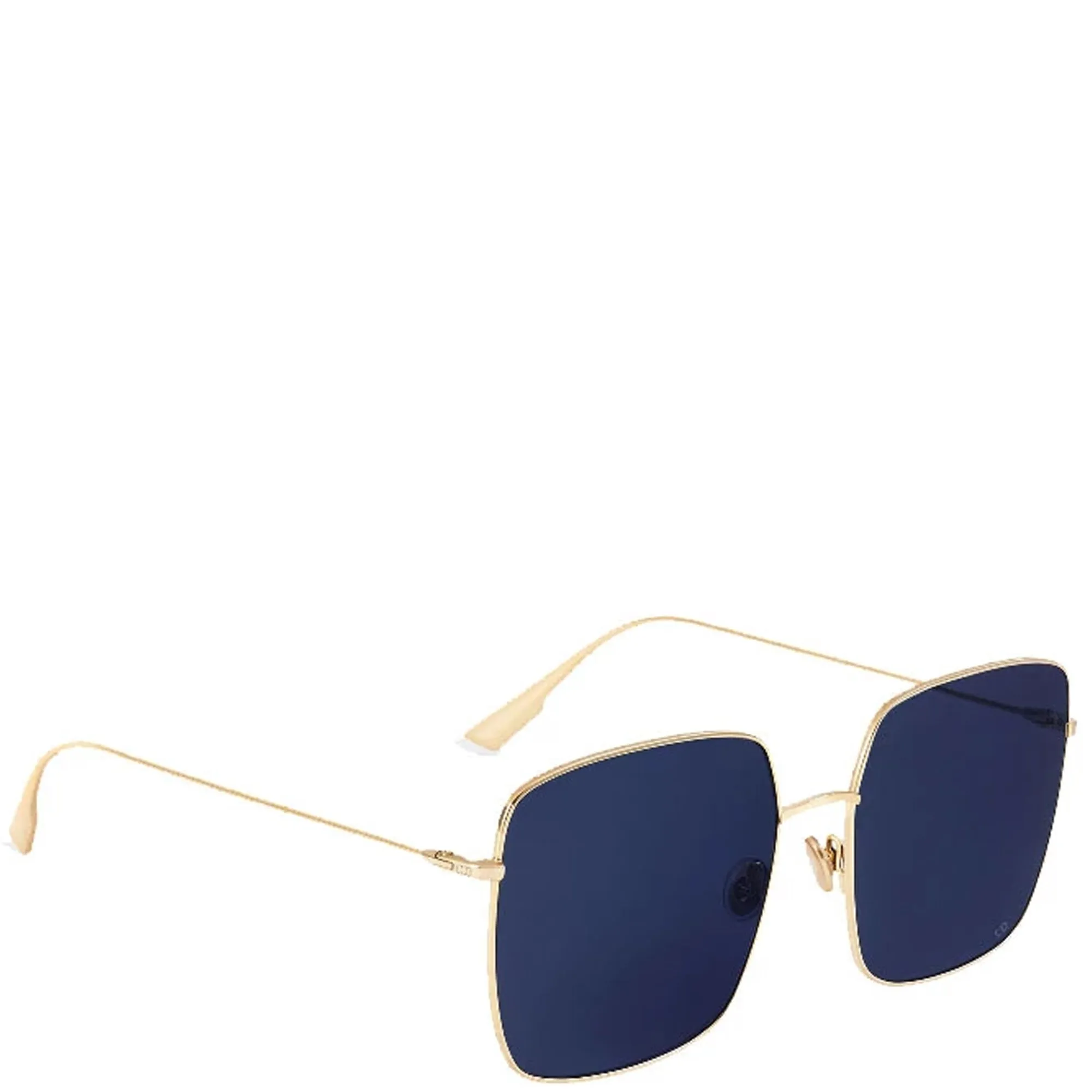 Ultra-Slim Dior Stellaire 1 Sunglasses, Gold Frame with Blue Lenses