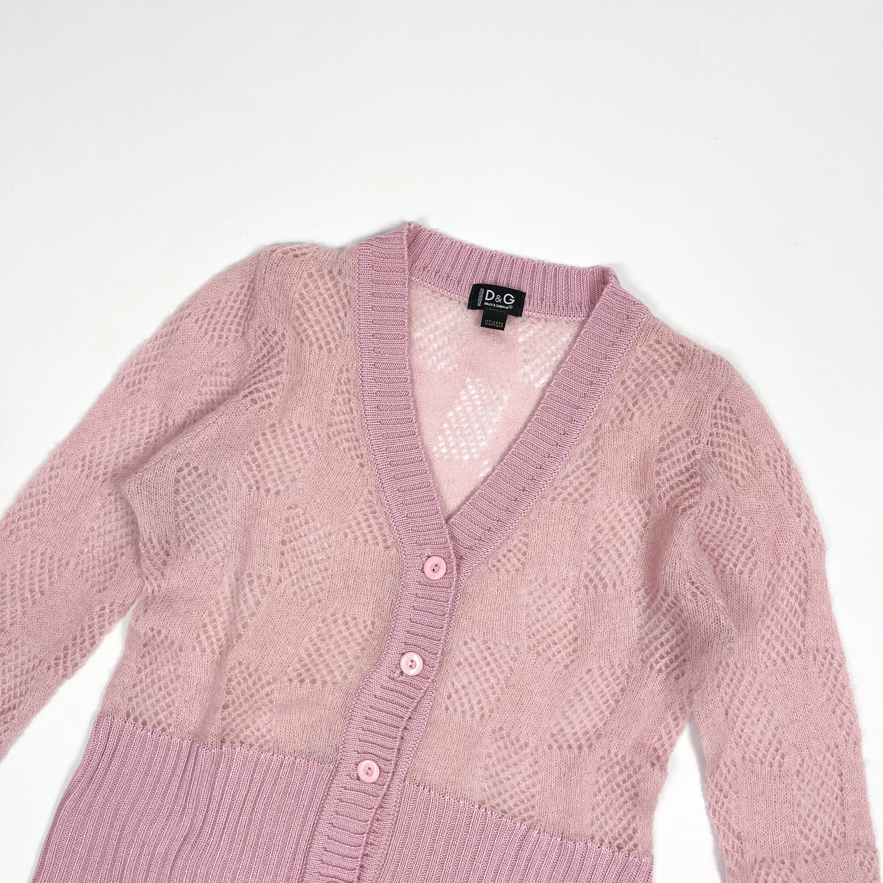 Dolce & Gabbana Pink Mohair Cardigan 2000's