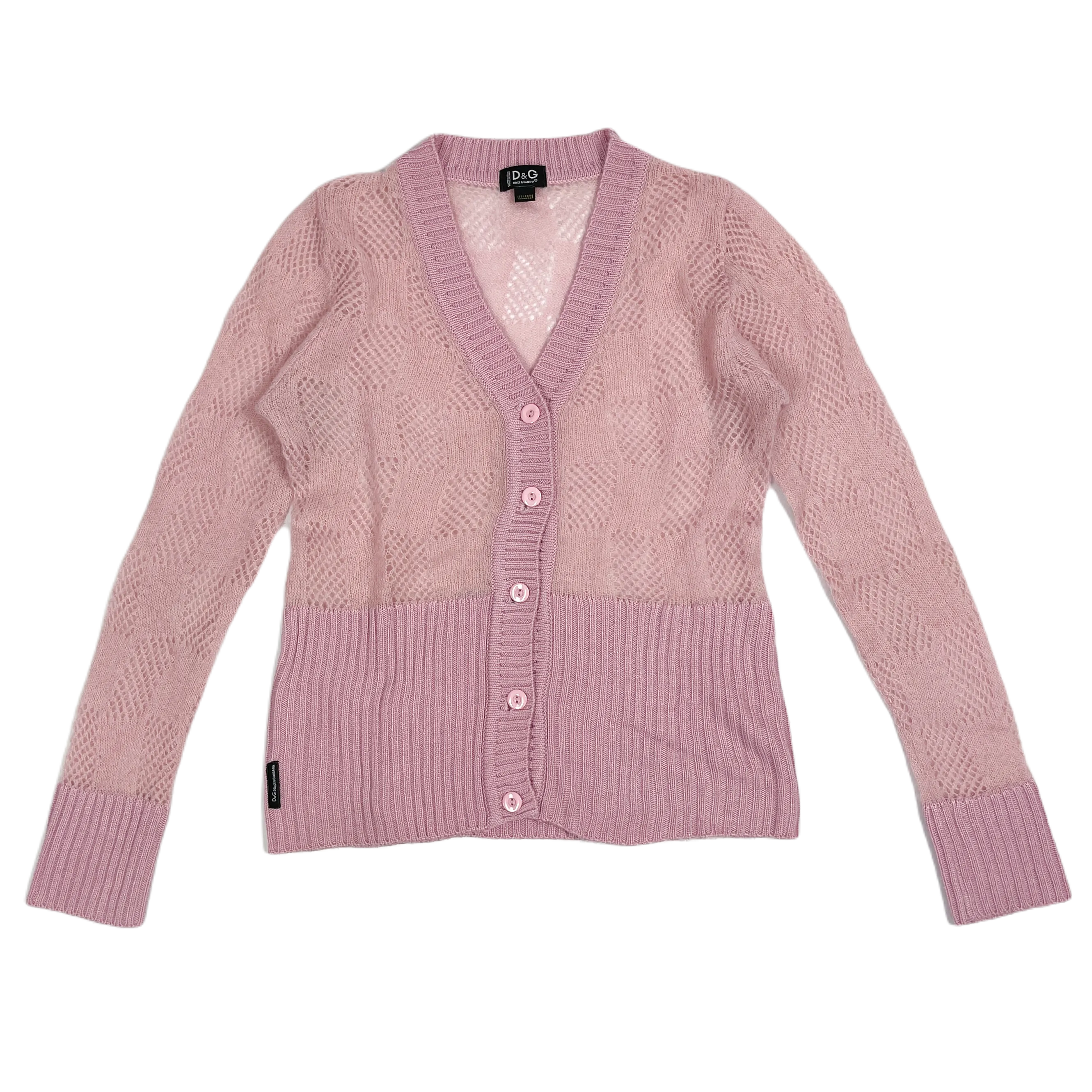 Dolce & Gabbana Pink Mohair Cardigan 2000's