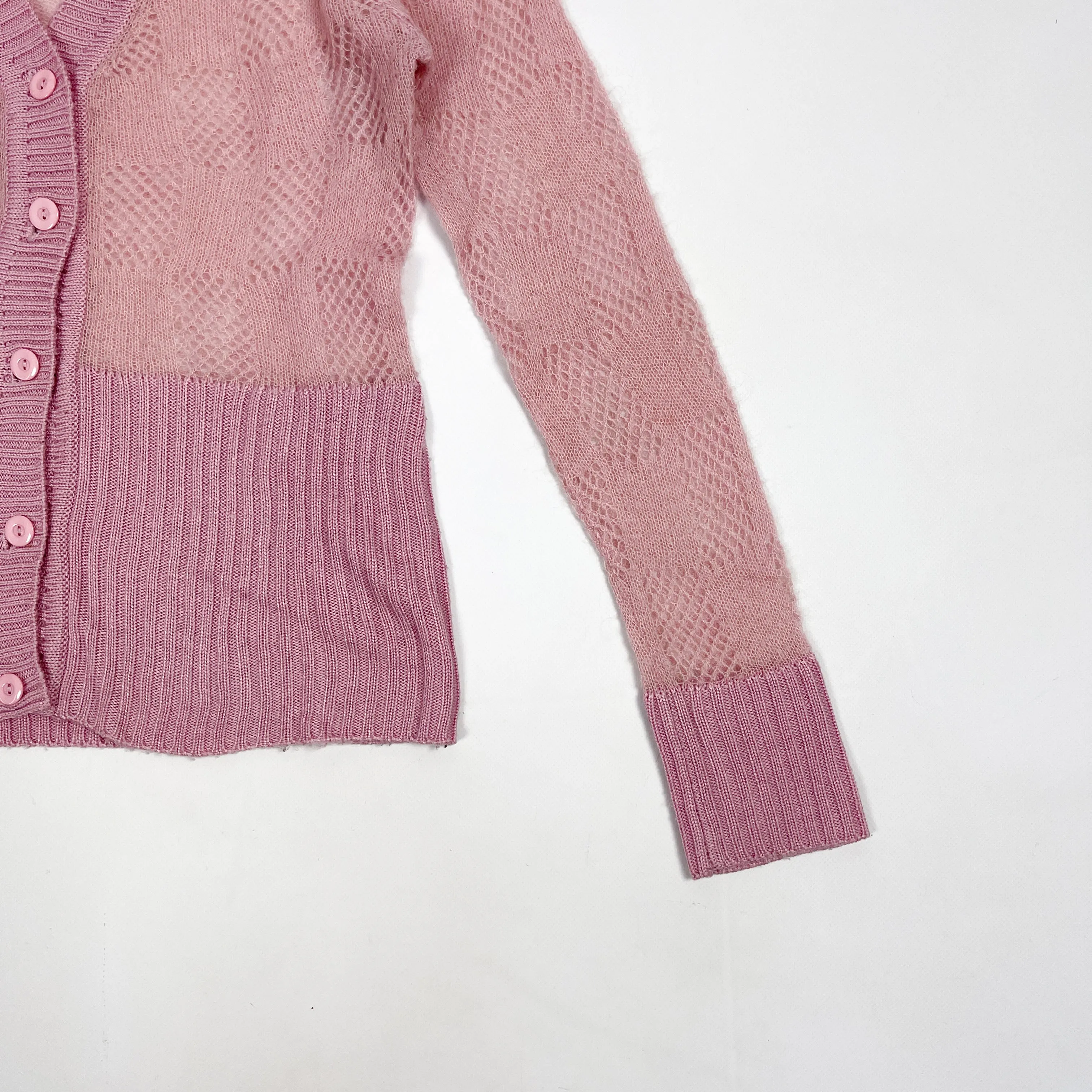 Dolce & Gabbana Pink Mohair Cardigan 2000's