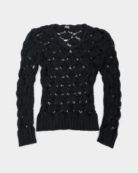 Dolce & Gabbana Tricot Wool Black Knit 2000's