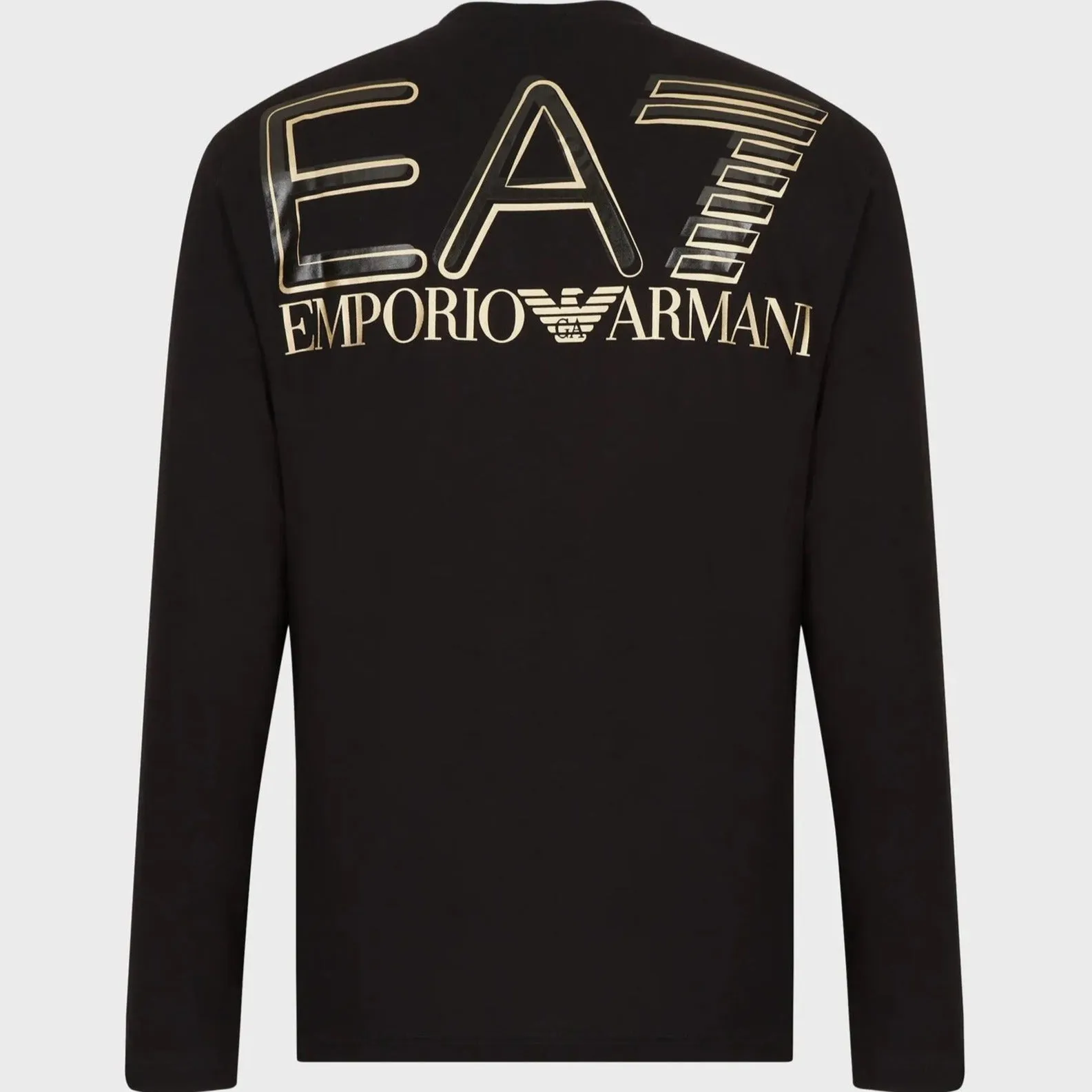 EA7 Logo Long-Sleeved Cotton T-shirt