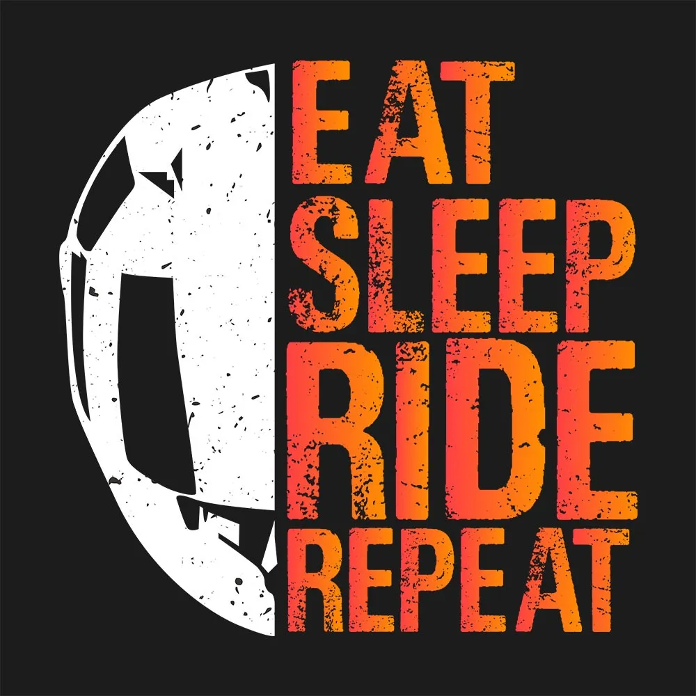 Eat Sleep Ride Repeat Half Sleeve T-Shirt