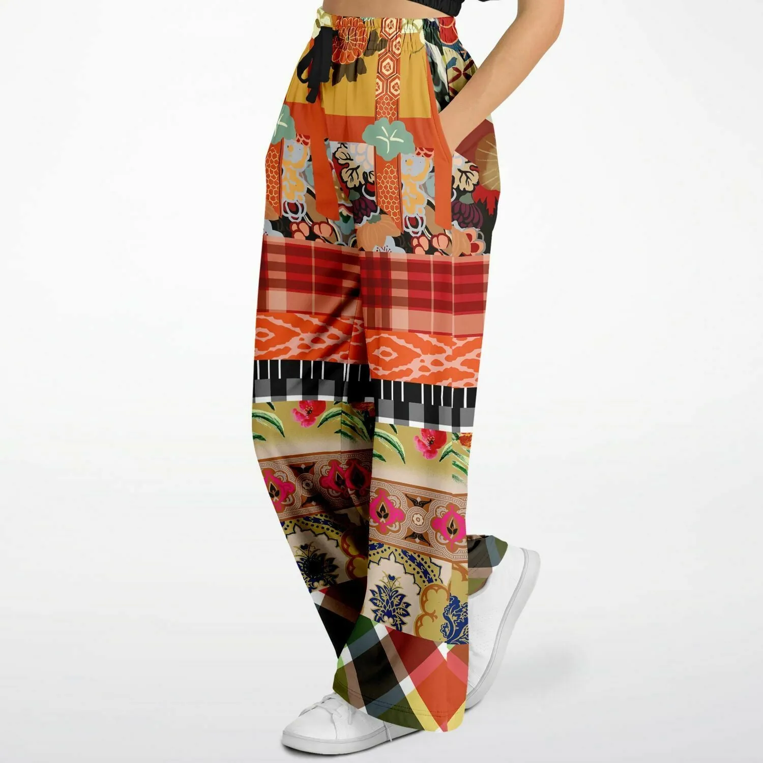 Flowers of Solvang Eco-Poly Stretchy Phat Bellbottoms