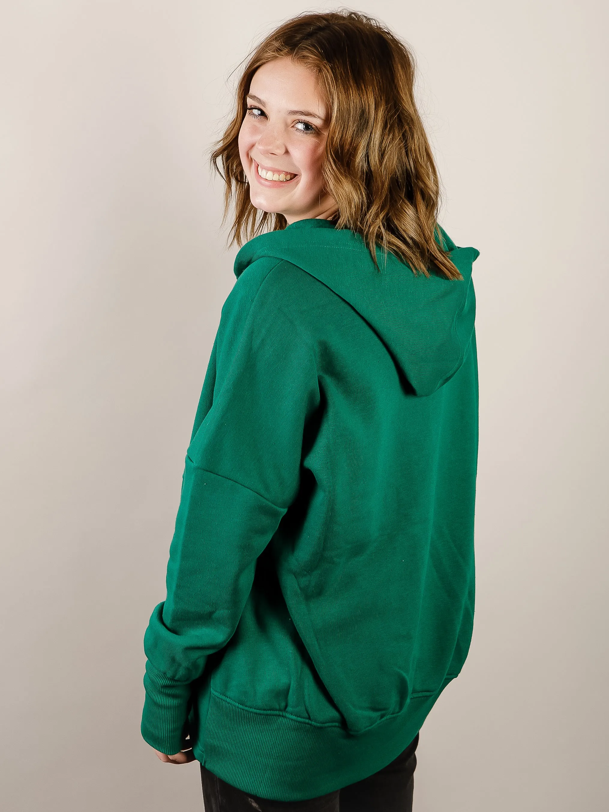 Forest Green Kangaroo Pocket Pullover