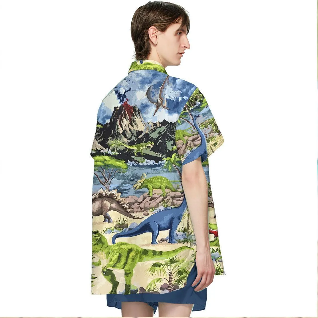 Gearhuman 3D Dinosaur Hawaii Shirt