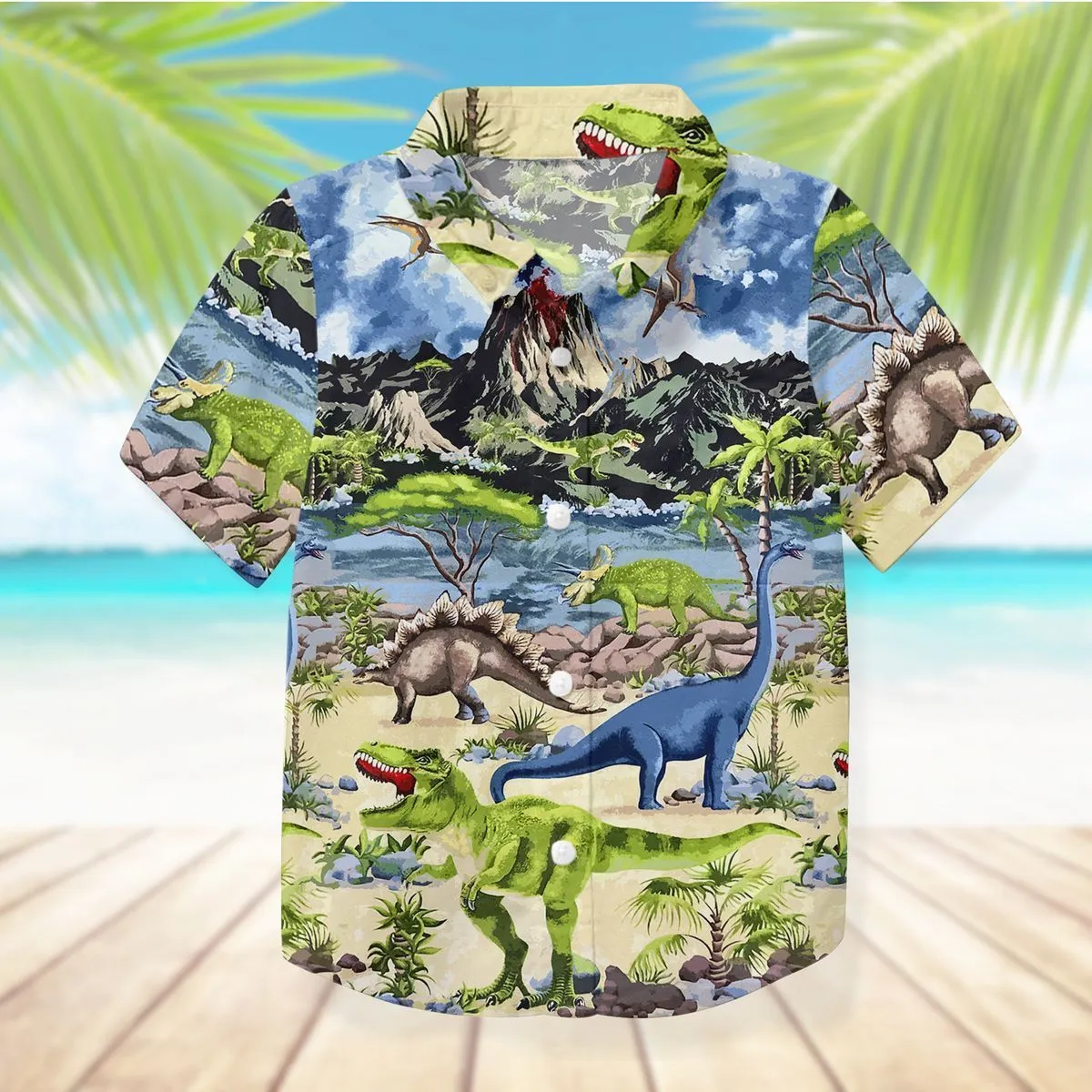 Gearhuman 3D Dinosaur Hawaii Shirt