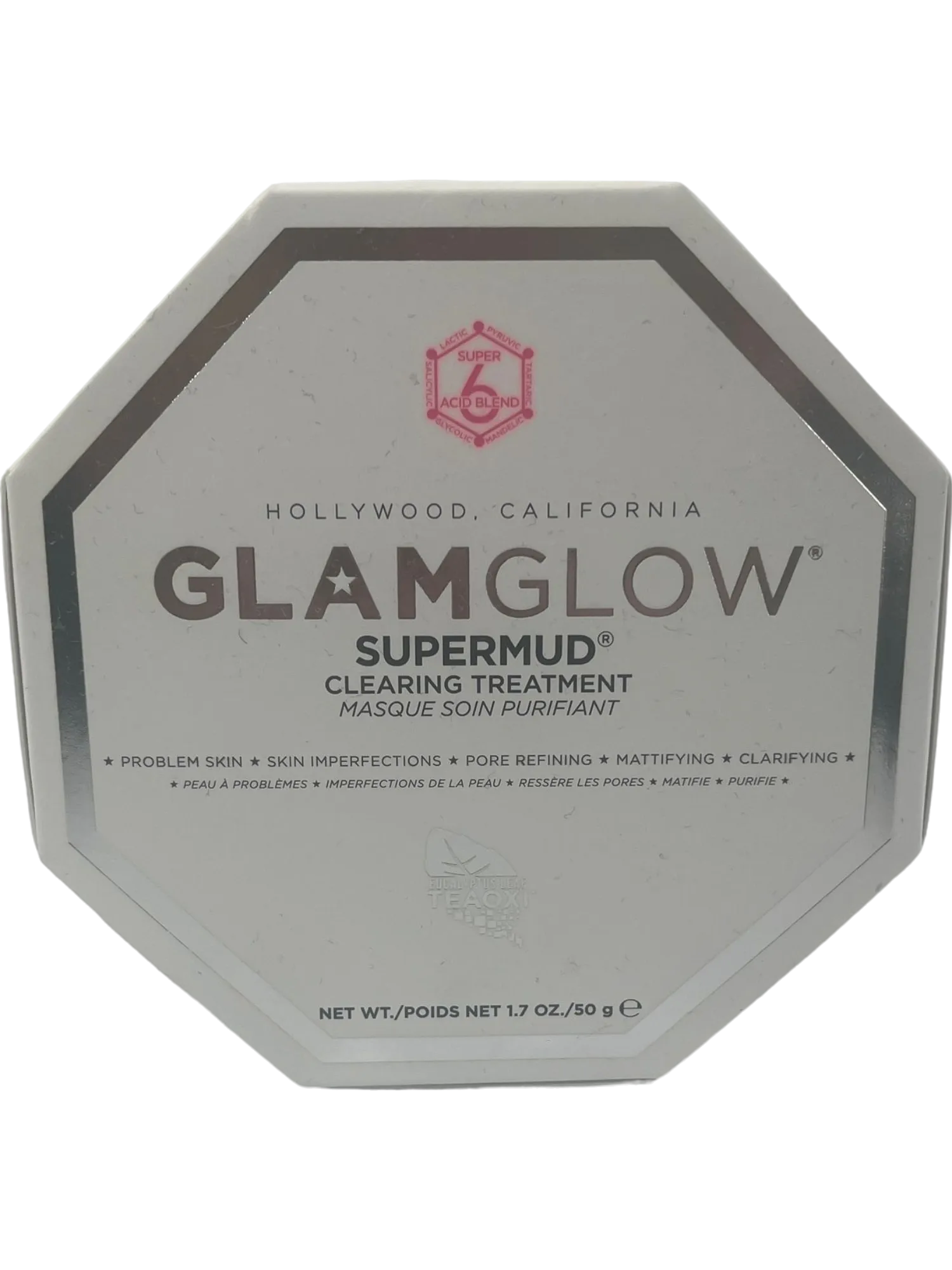 GlamGlow Supermud Clearing Treatment Mask Charcoal for Blemish-Prone Skin