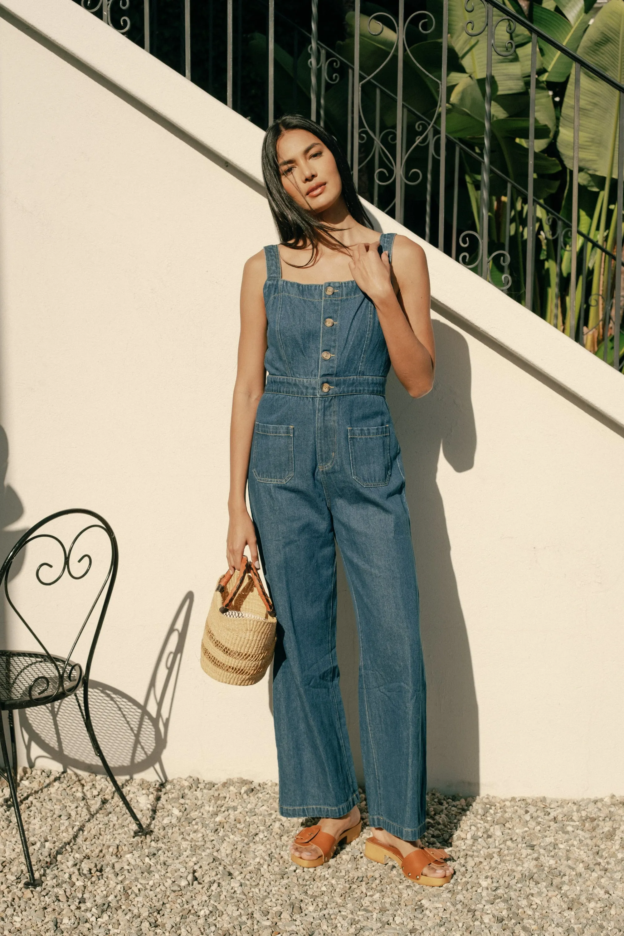 Grace Jumpsuit in Dark Denim