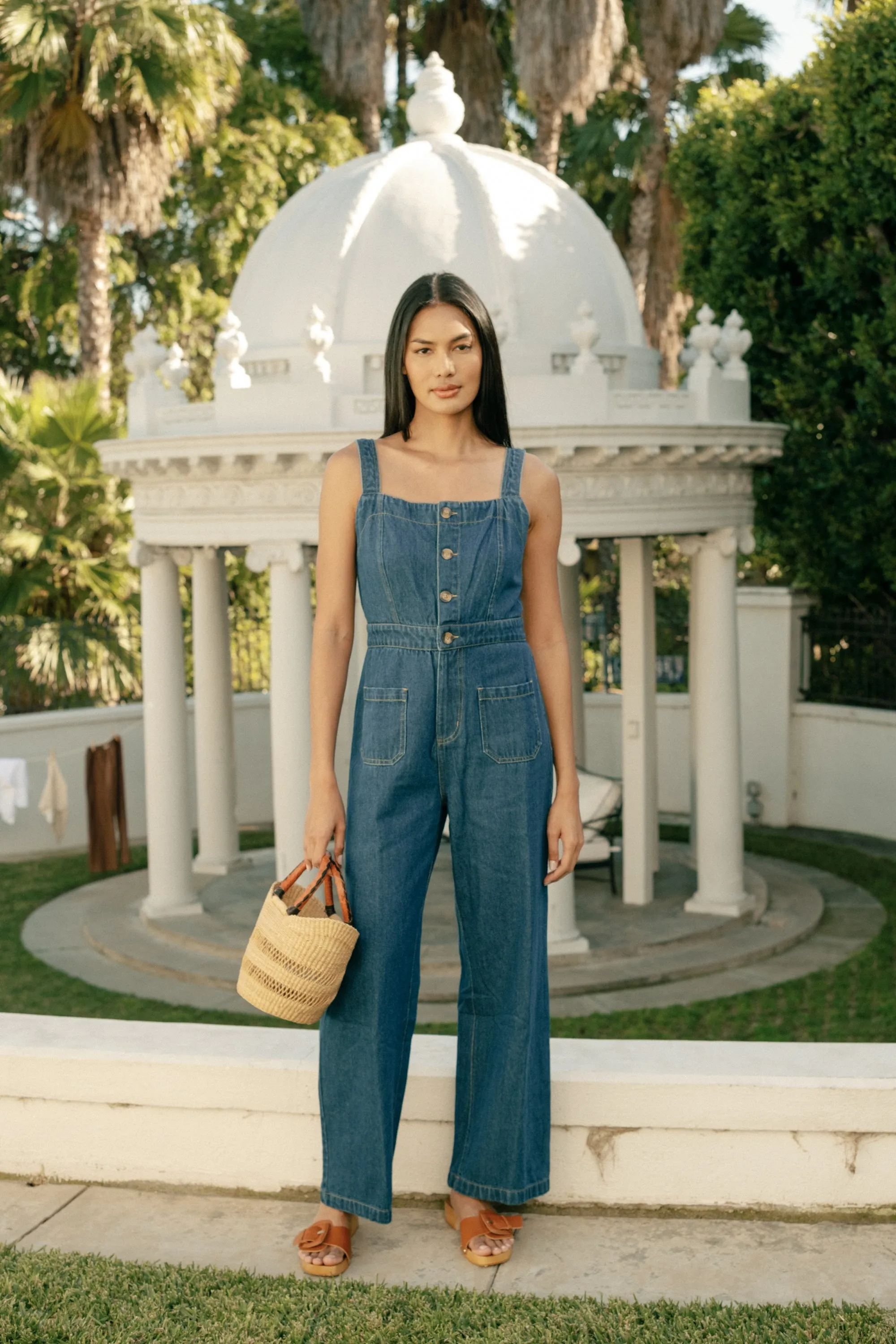 Grace Jumpsuit in Dark Denim