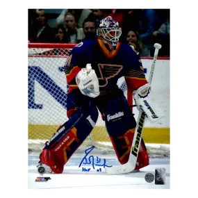 Grant Fuhr St Louis Blues Autographed Photo w/ "HOF 03" Inscription - Fan Cave COA